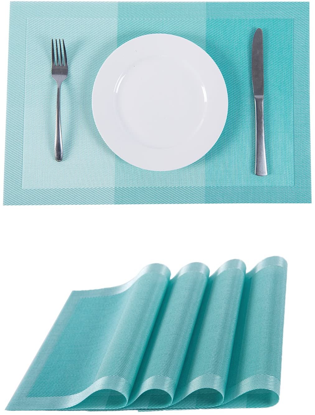SUNSHINE FASHION Easy Clean Kitchen Placemats, Set Of 4