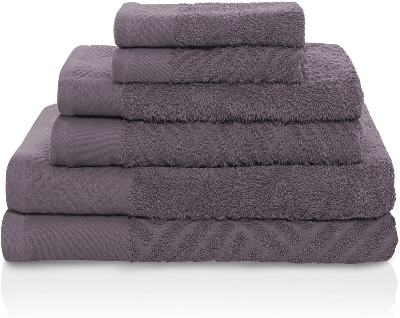SUPERIOR Premium Egyptian Cotton Bath Towels, Set Of 6
