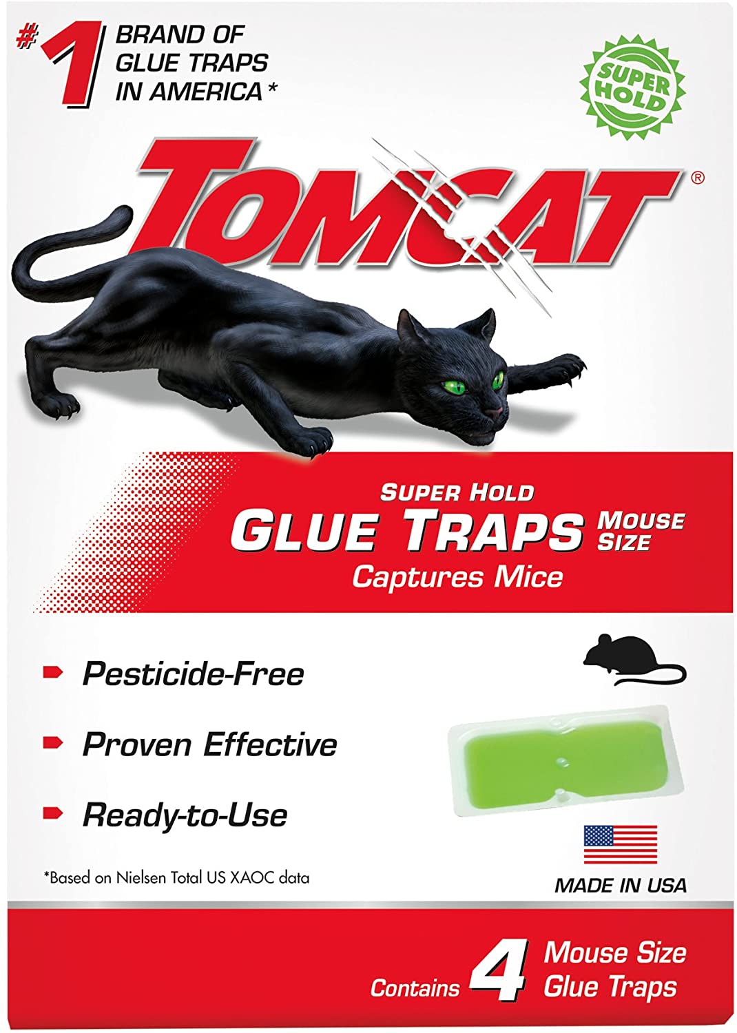 Tomcat Pesticide-Free Glue Trap For Cockroaches, 4-Pack
