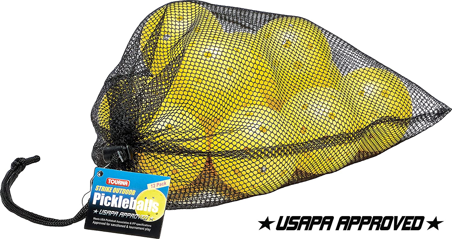 Tourna USAPA Approved Pickleball Balls, 12-Pack