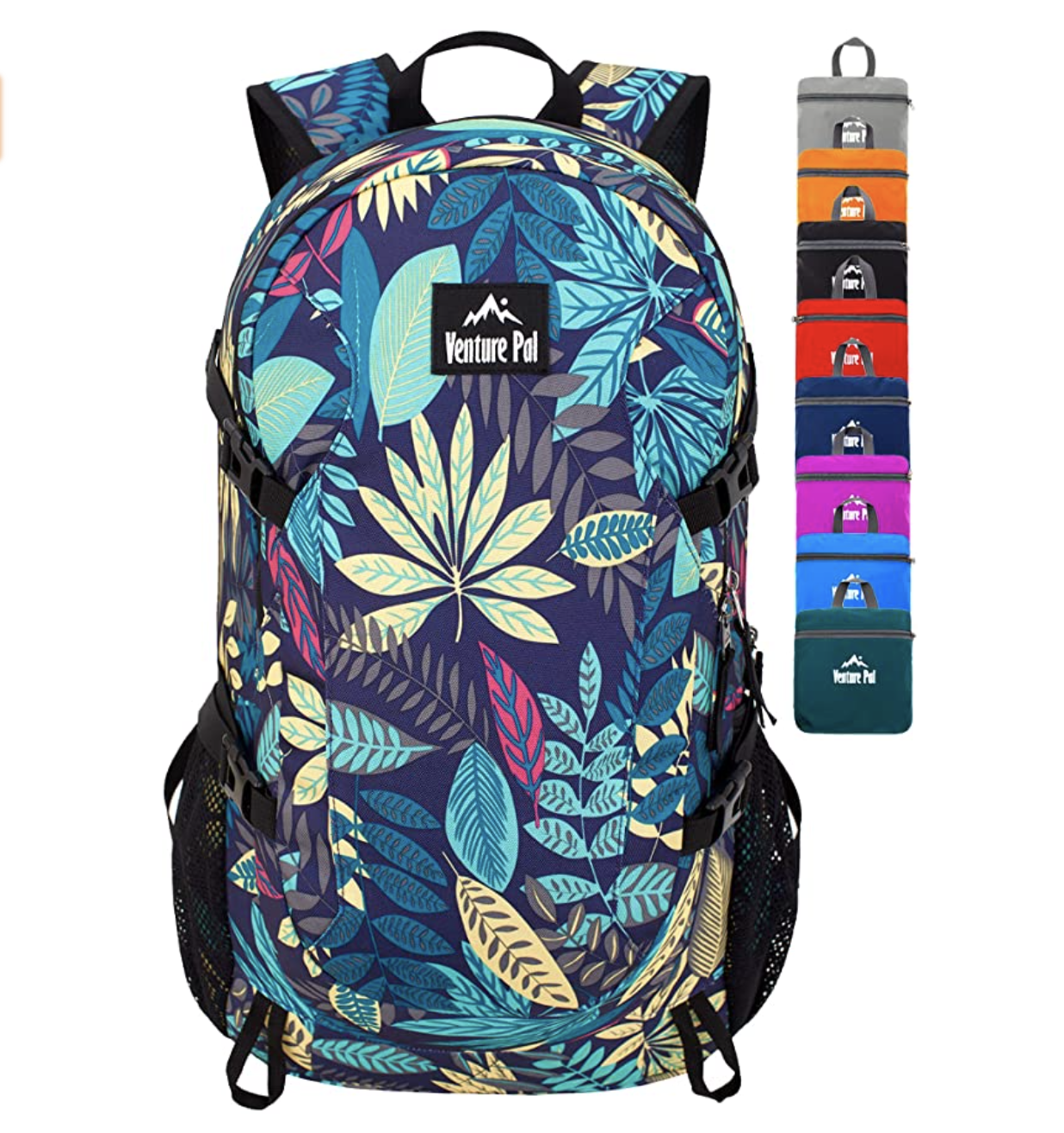 Venture Pal Hiking Gift For Women Nylon Multi-Pocket Backpack