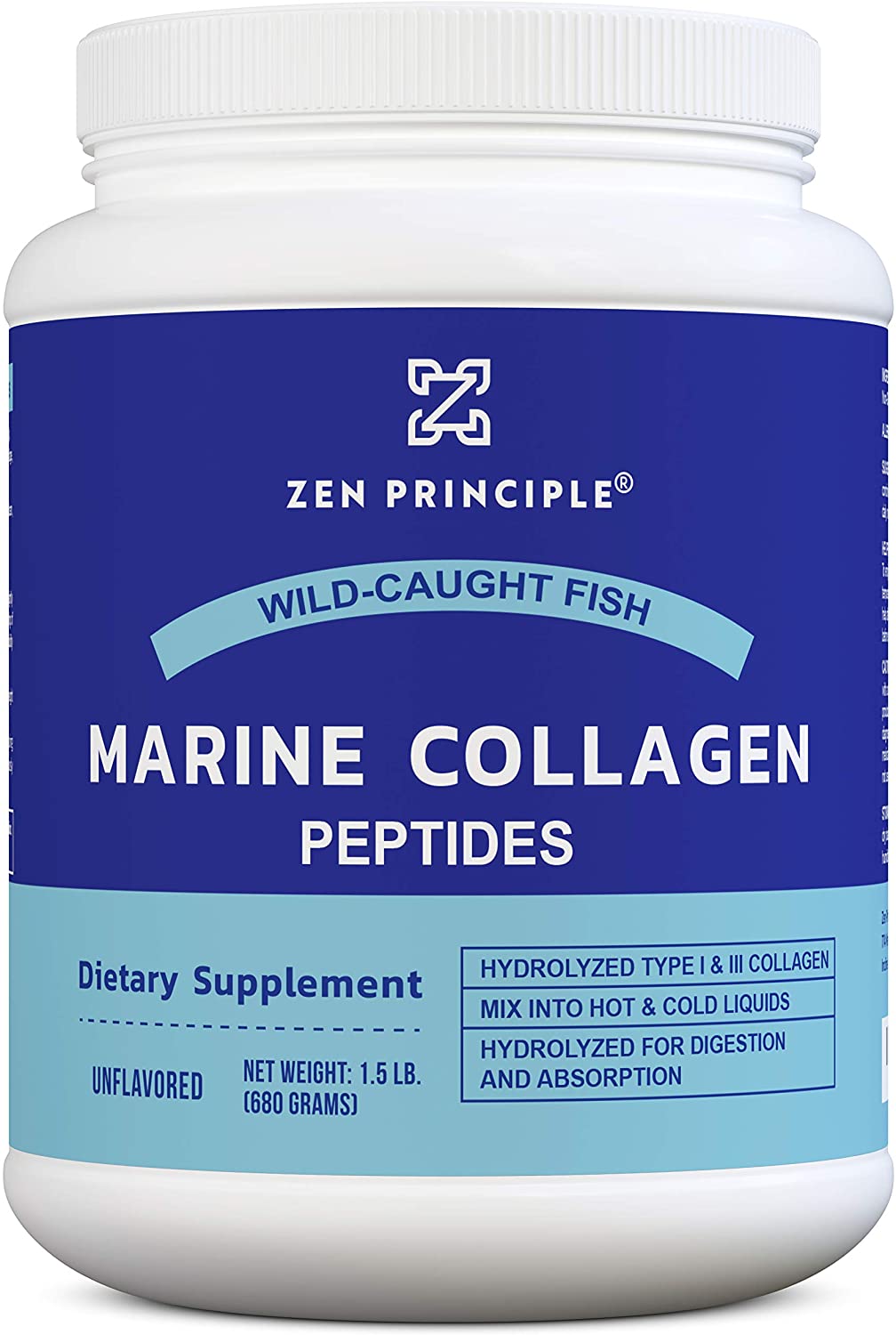 Zen Principle Wild-Caught Marine Collagen Peptides Powder