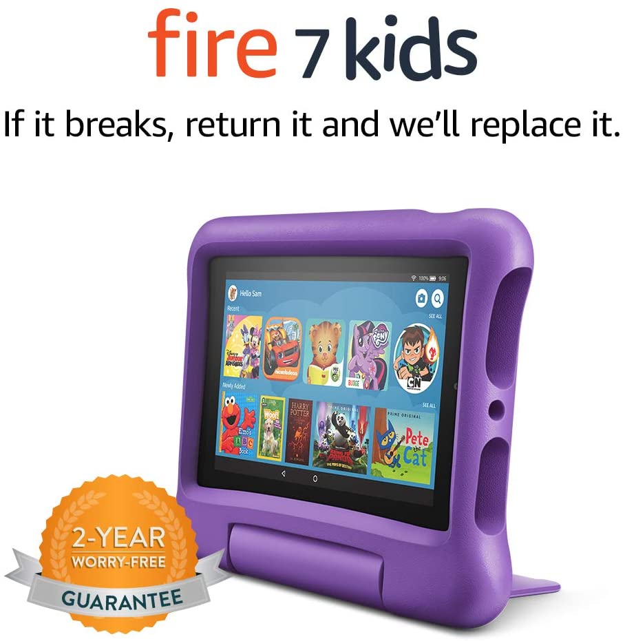 Amazon 7-Inch Fire 7 Tablet For Kids, 16GB