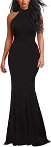 Berydress Cotton Classic Halter Black Formal Gown