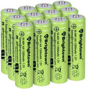 Brightown Money Saving Long-Lasting AA Batteries, 12-Pack