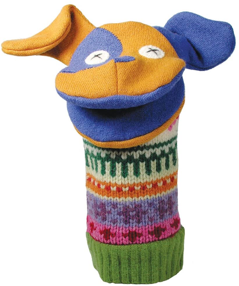 Cate and Levi Eco-Friendly Reclaimed Wool Dog Puppet