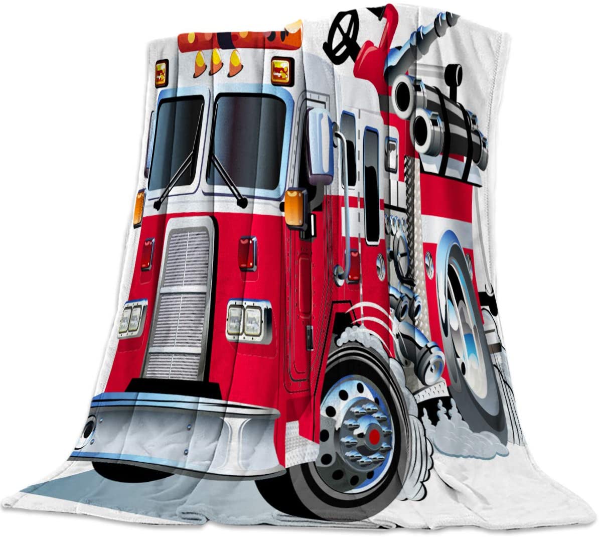 CosyBright Firetruck Firefighter Blanket