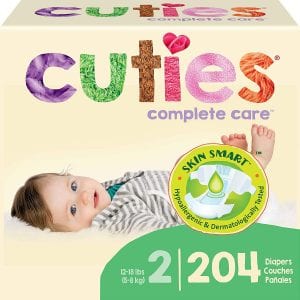 Cuties Complete Care Skin Smart Diapers, 240-Count