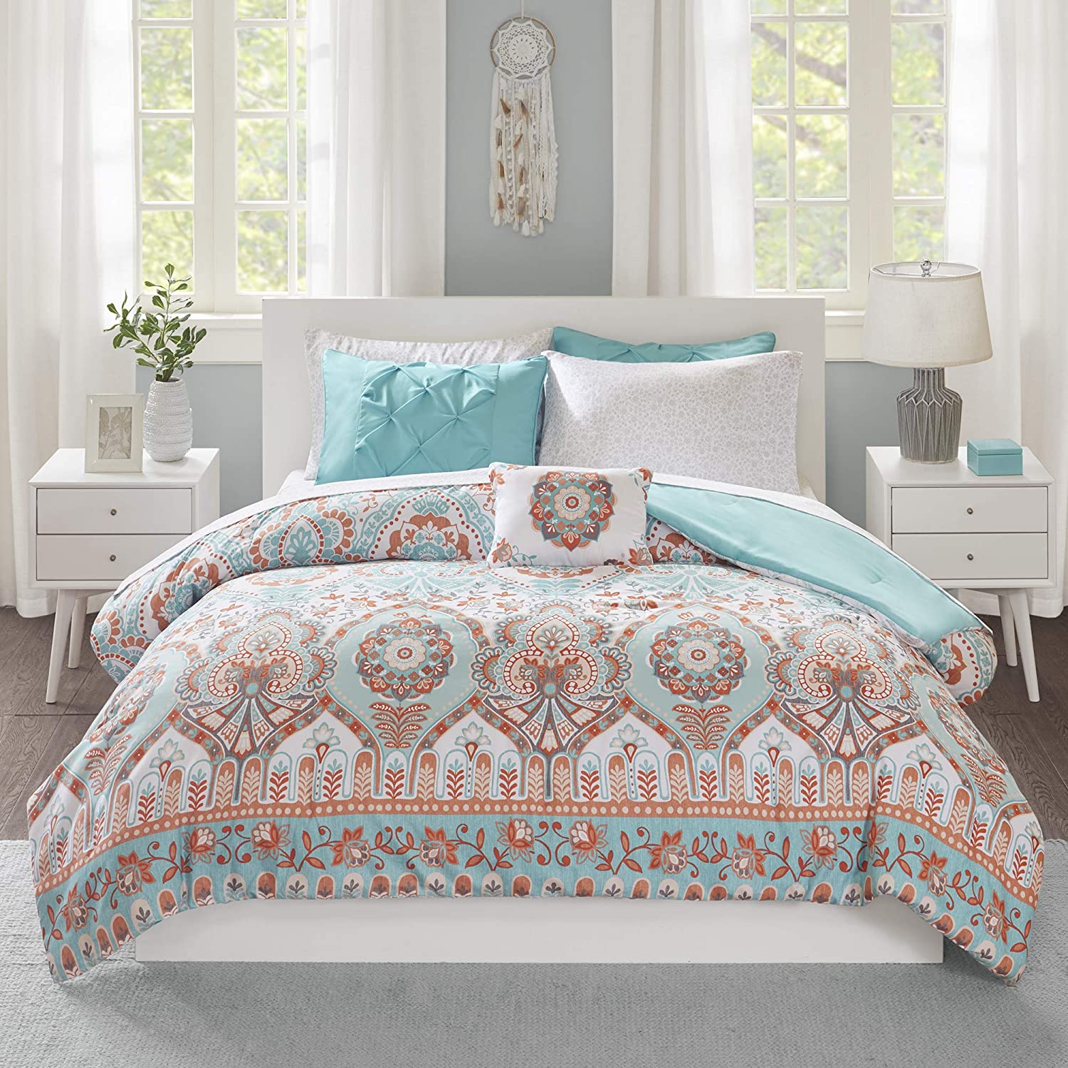 Intelligent Design Boho Non-Toxic Queen Comforter Set, 8-Piece