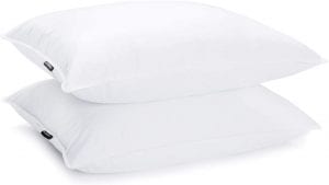 JA COMFORTS Duck Feather Down Pillows, 2-Pack
