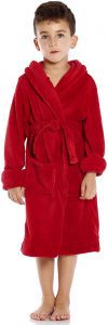 Leveret Solid Color Fleece Robe For Kids
