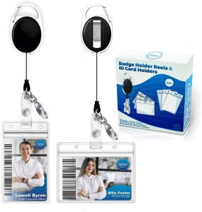 Lotteli Office Waterproof Nurse Badge Clips, 6-Pack
