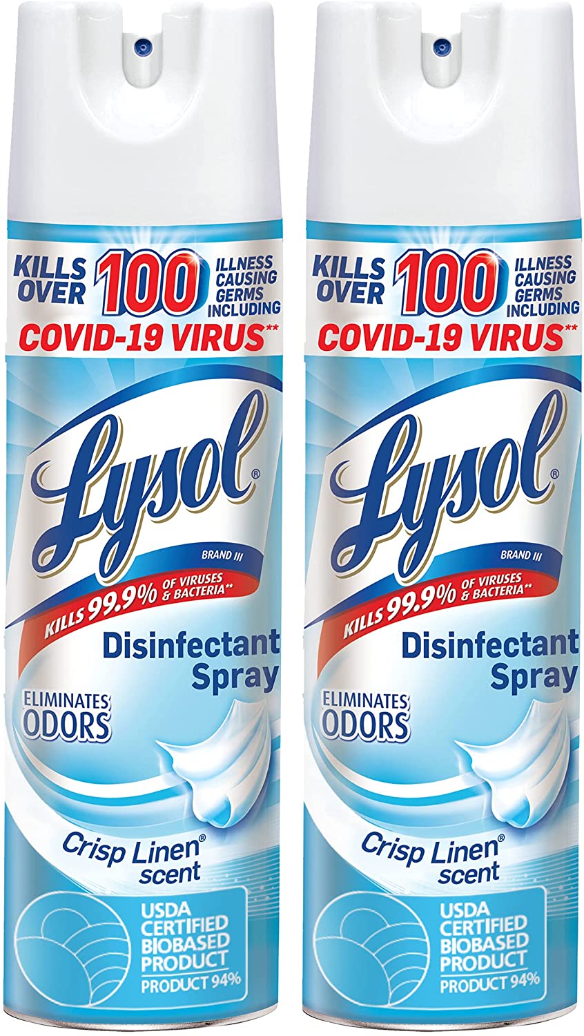 Lysol Anti-Virus Disinfectant Fresh Sprays, 2-Pack