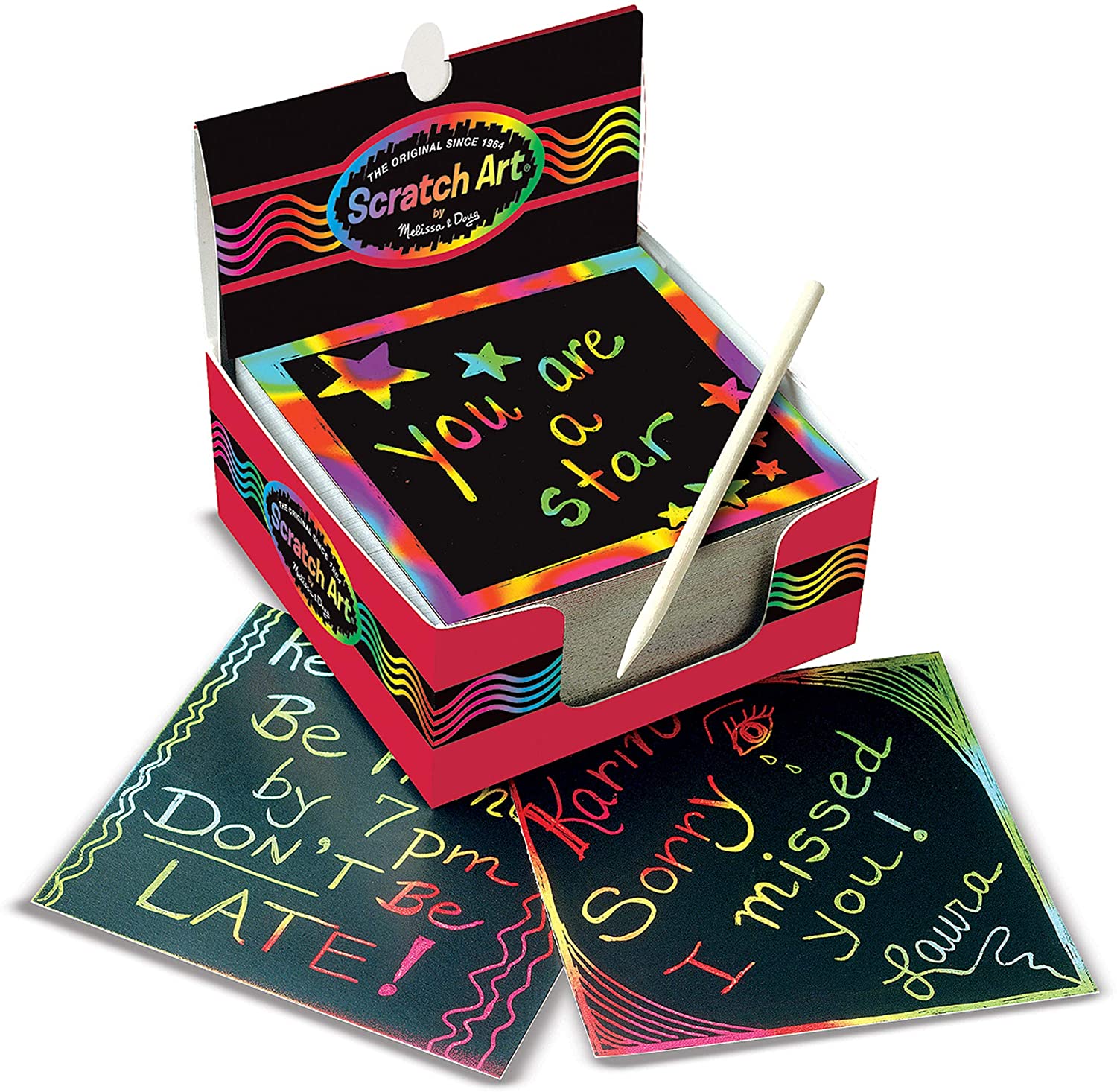 Sakura GLCS GLAUCUS 2 Pack 8Pcs Scratch Art para Niños y Adultos Paper Art Rainbow Scratch & Sketch Cards Set Scratchboard Arte para Rascar Black Scratch Paper Magic Scratch Drawing Manualidades Kit 