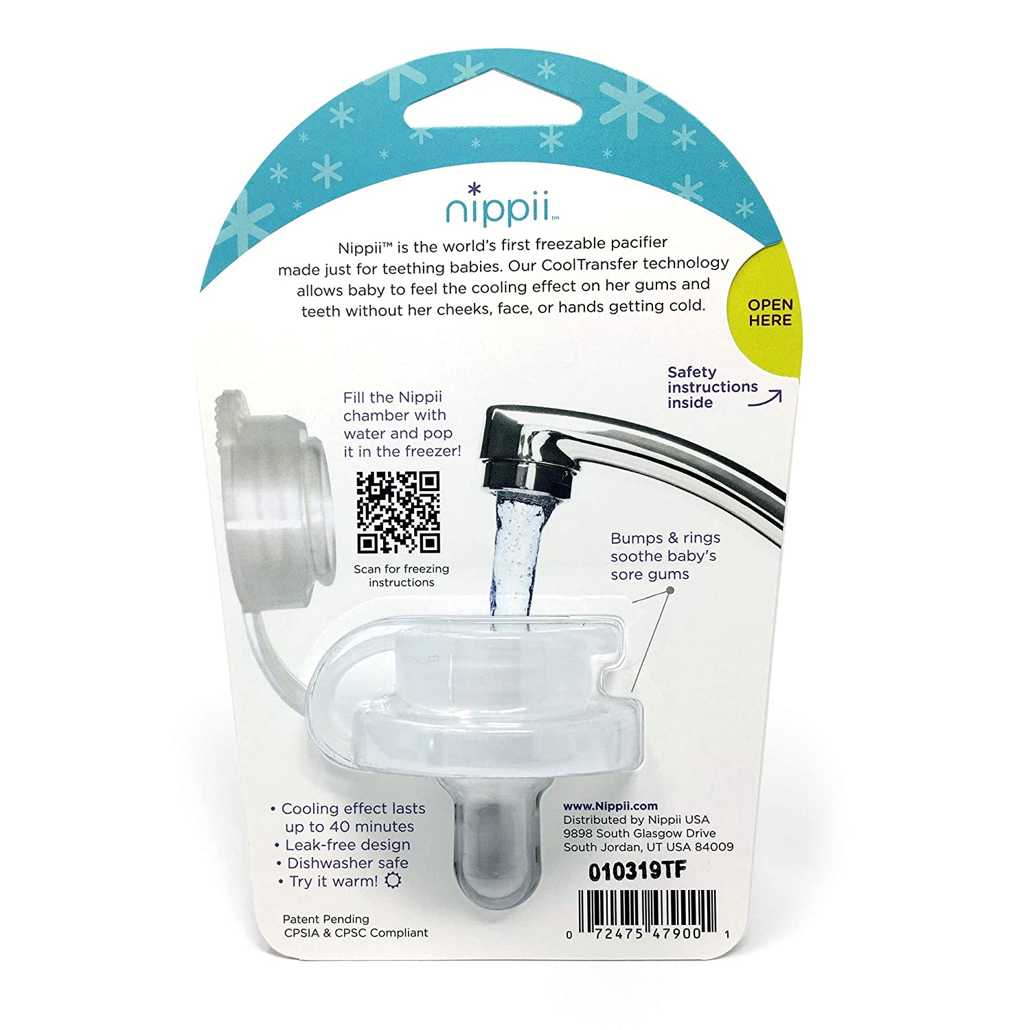 Nippii Leak-Free Freezable Baby Teether & Pacifier