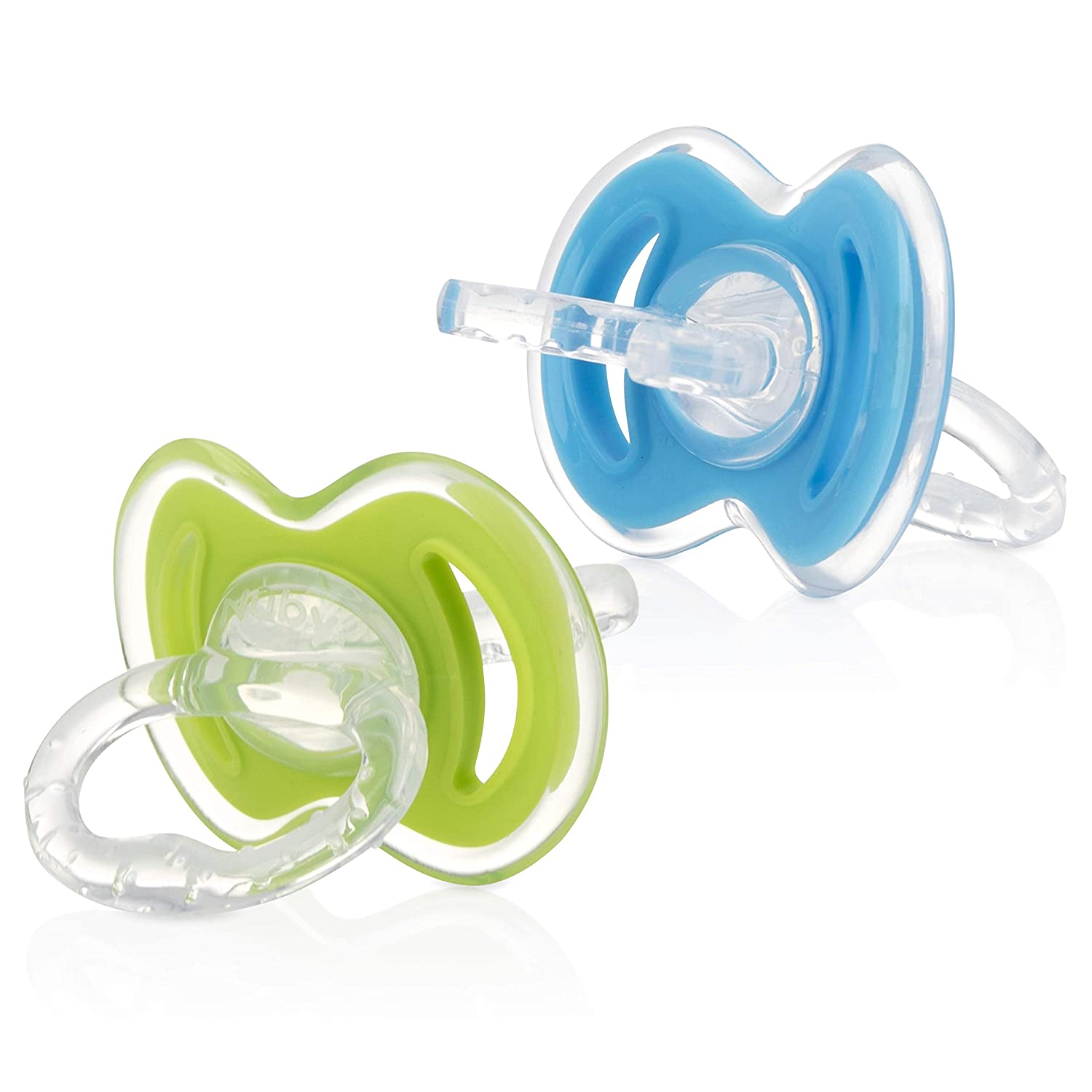 Nuby Gum-eez Silicone Teether & Pacifier, 2-Pack