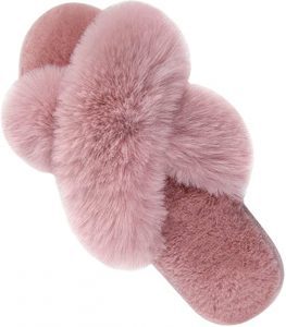 Parlovable Fleece Pink Fuzzy Slippers
