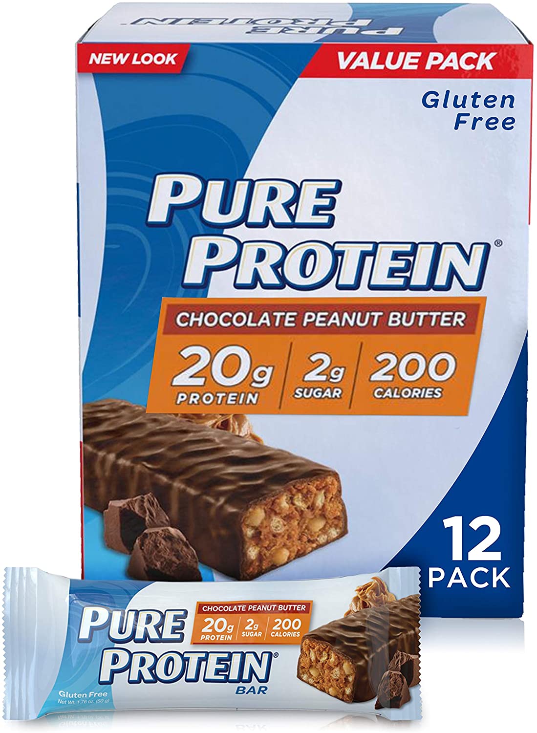 Pure Protein Low-Sugar Protein Bar, 12-Count