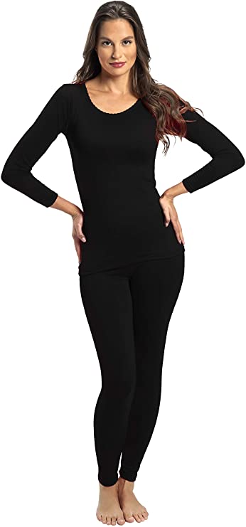 Rocky Fleece Lined Thermal Pajamas For Women
