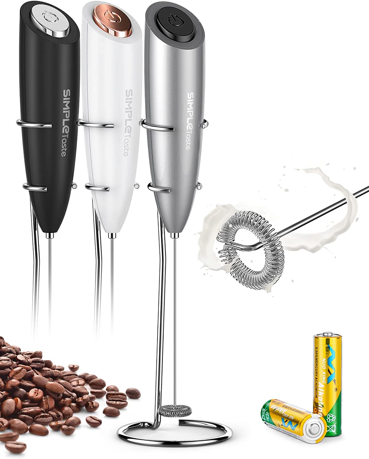 SimpleTaste One Button Milk Frother For Lattes