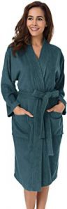 SIORO Calf-Length Terry Cloth Robe