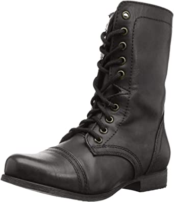 Steve Madden Troopa Black Leather Boots