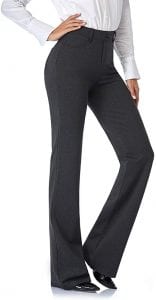 Tapata Pocketed Bootcut Slacks For Women