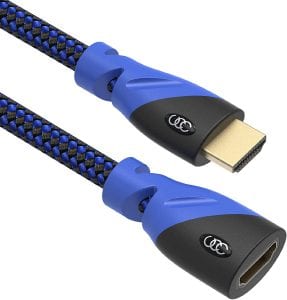 Ultra Clarity Cables Nylon Braided HDMI Extension Cable, 2-Pack