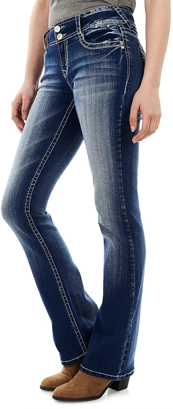 WallFlower Curvy Bootcut Blue Jeans For Women
