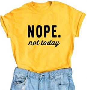 YITAN “Nope” Shirt For Teen School Girls
