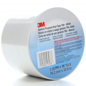 3M Abrasion Resistant Vinyl White Insulation Tape