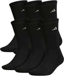 adidas Cushioned Moisture Wicking Sport Socks, 6-Pack