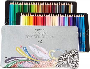 Amazon Basics Fine Point Colored Pencils, 72-Count