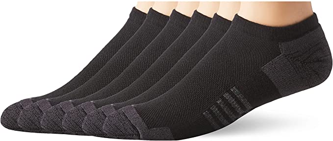 Amazon Essentials Arch Compression Men’s No Show Socks, 6-Pair