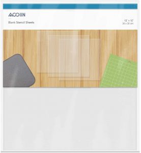 AOOIIN 12 x 12-Inch Blank Mylar Plastic Stencils & Templates, 25-Piece