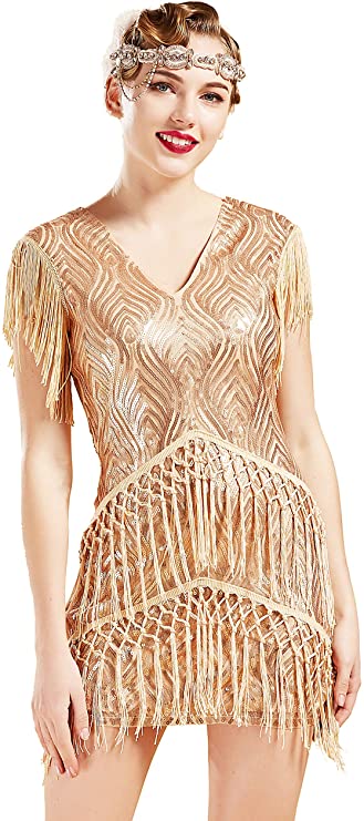 BABEYOND Art Deco Flapper Dress For Women
