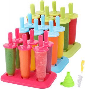 BAKHUK BPA-Free Plastic Ice Pop Maker Molds, 3-Pack