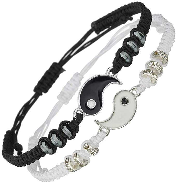 Butishop Yin & Yang Cord Bracelets For Couples