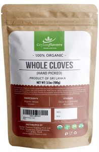 Ceylon Flavors Organic Sun-Dried Sri Lankan Whole Cloves, 3.5-Ounce