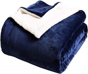 Chicwe Reversible Fleece Top Plush Blanket Throw