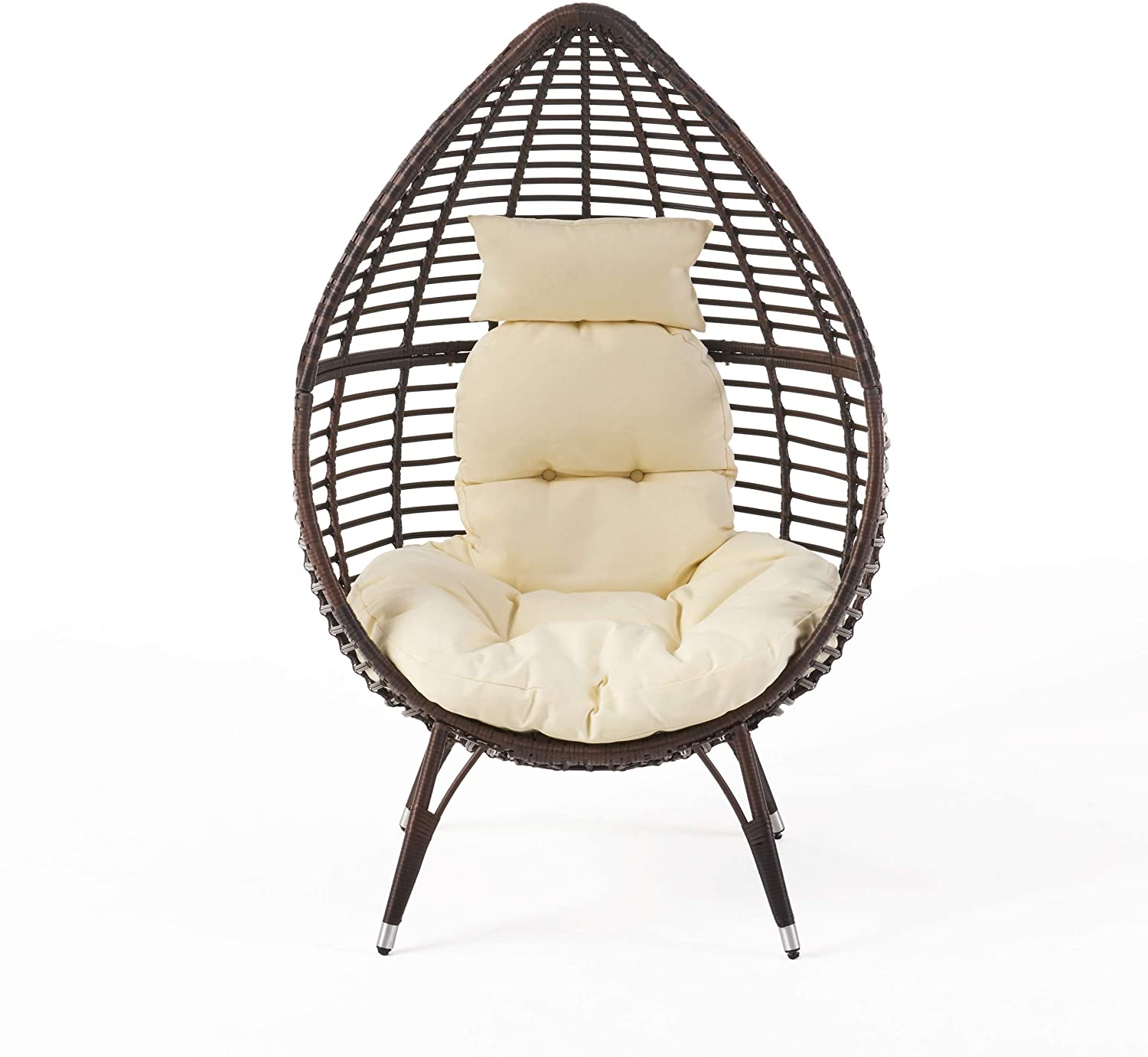 Christopher Knight Home Wicker All-Weather Patio Egg Chair