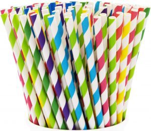 Comfy Package Biodegradable Paper Straws, 200-Count