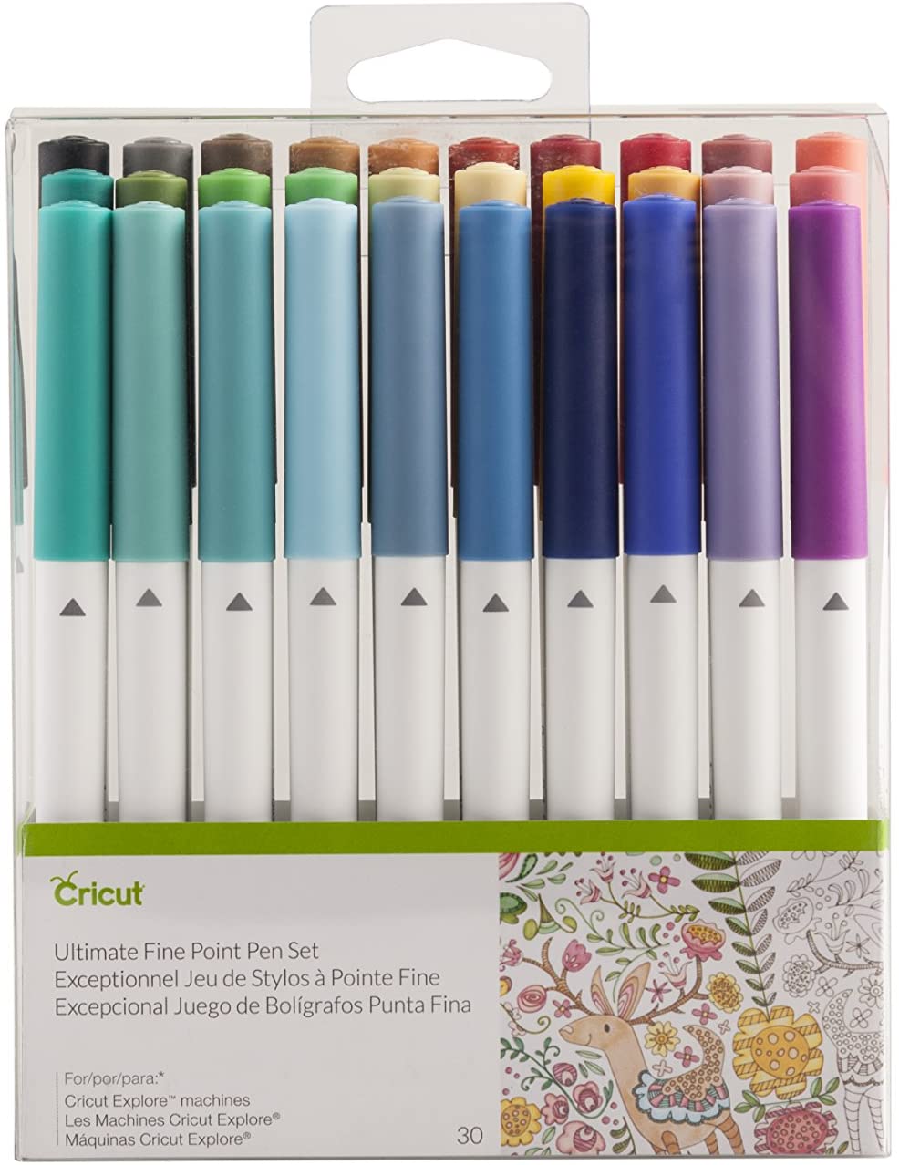 Cricut Fine-Point Water-Based Pens, 30-Pack