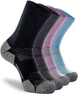 CWVLC Full Cushion Breathable Boot Socks For Women, 4-Pairs