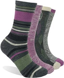 EnerWear Merino Wool Boot Socks For Women, 4-Pairs