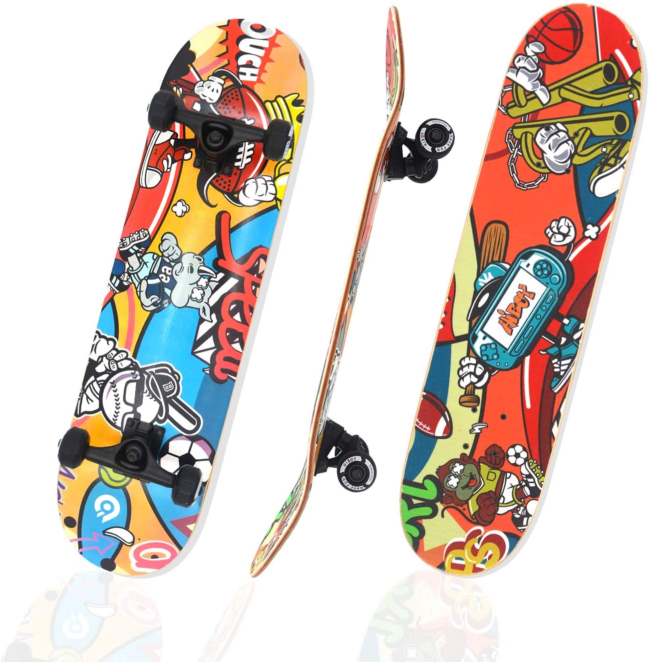 Hiboy Smooth Ride Wear-Resistant Skateboard, 31 x 8-Inch