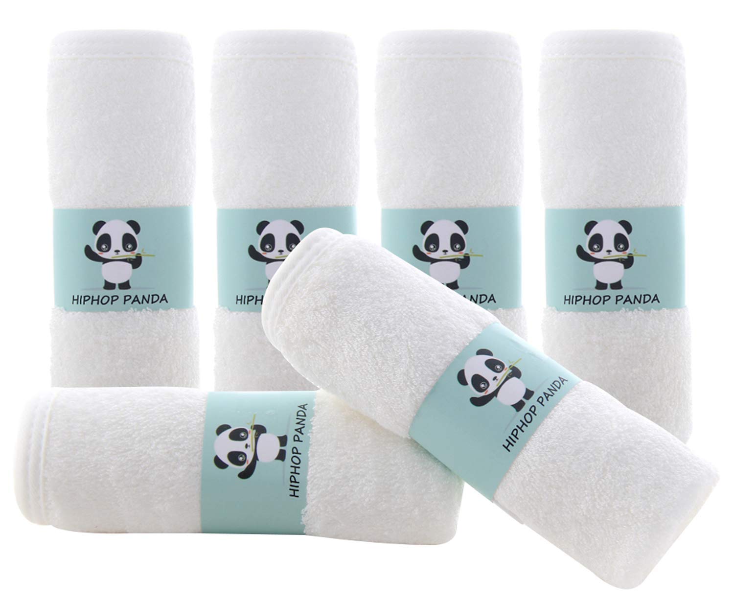 HIPHOP PANDA Bamboo Washcloth, 6-Pack