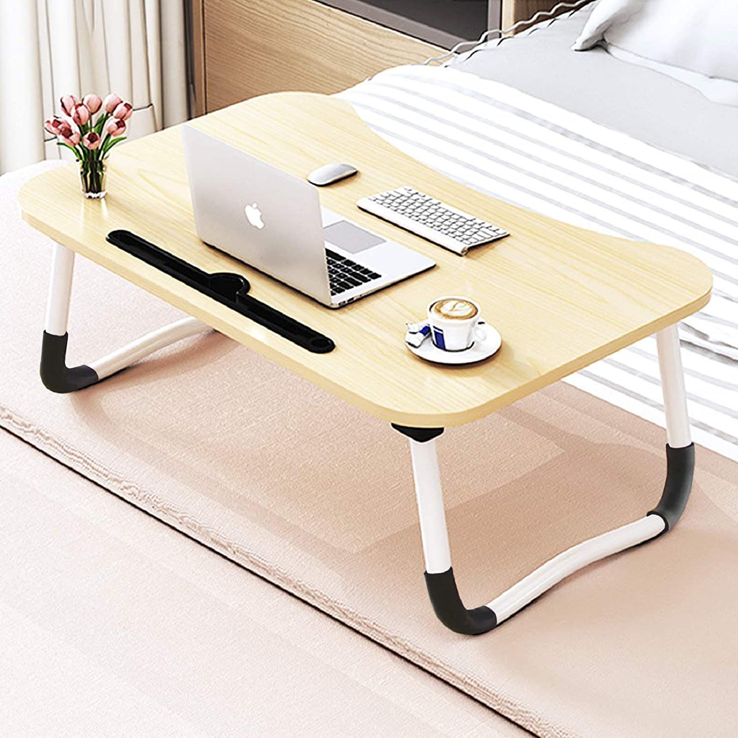JIIKOOAI Curved Folding Tray For Bed