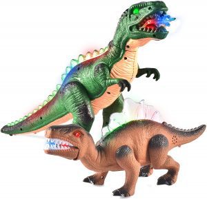 JOYIN BPA-Free Interactive T-Rex & Spinosaurus Dinosaur Toys