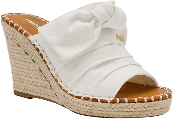 LONDON FOG Heidi Knotted Bow Wedge Shoes For Women